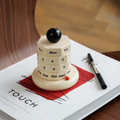 Tactile Minimalist Wood Perpetual Calendar