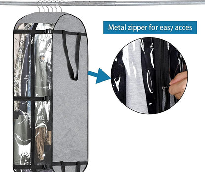 Garment Bags for Travel & Closet Storage, Garment Bags for Hanging Clothes, 50" Clear Dance Garment Bags, Moving Bags for Clothes, Garment Bag Cover, Suit Bag for Men Travel, Clothing Storage Bags Clothing & Closet Storage Garment Covers Home & Kitchen Storage & Organization