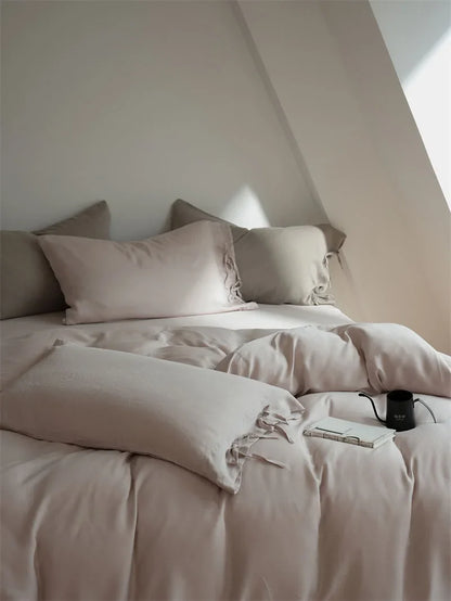 Silky Soft Tie Closure Tencel Bedding Set