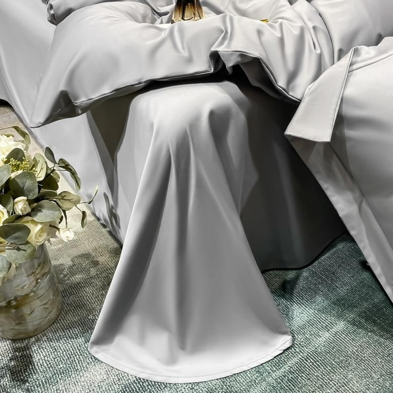 Neo Light Grey Silky Cotton Bedding Set