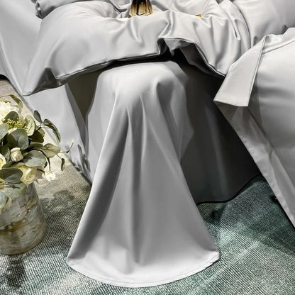 Neo Light Grey Silky Cotton Bedding Set
