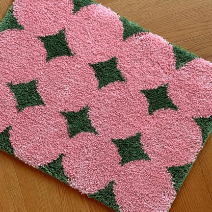 Plush Floral Tufted Polyester Accent Rug