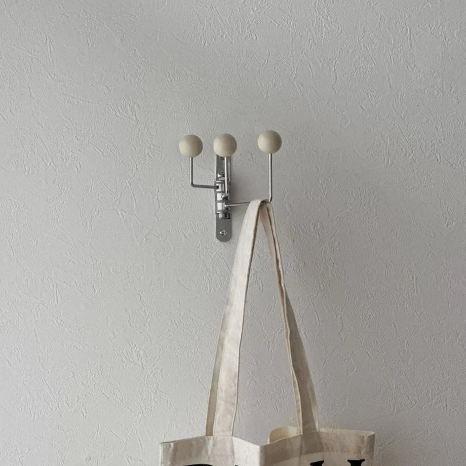 Smooth Ball-End Swivel Metal Wall Hook