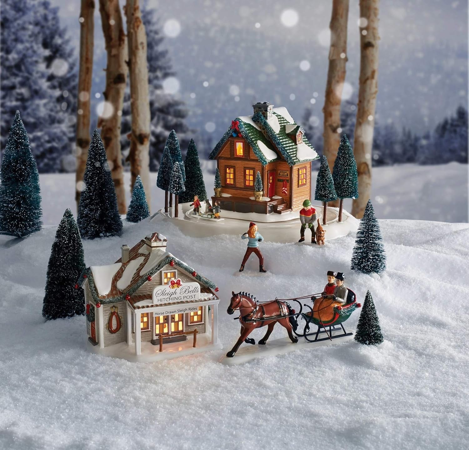 Department 56 Original Snow Village Accessories Winter Wonderland Standoff Figurine Set, 2.87 Inch, Multicolor Collectible Figurines Home & Kitchen Home Décor Accents Home Décor Products