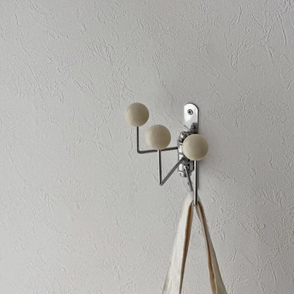 Smooth Ball-End Swivel Metal Wall Hook
