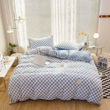 Small Checker Bedding Duvet Cover Set SUB CATEGORY_Bedding Sets