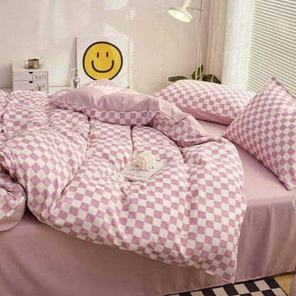 Small Checker Bedding Duvet Cover Set SUB CATEGORY_Bedding Sets