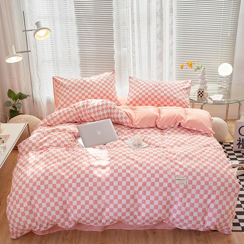 Small Checker Bedding Duvet Cover Set SUB CATEGORY_Bedding Sets