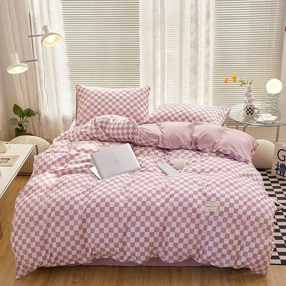 Small Checker Bedding Duvet Cover Set SUB CATEGORY_Bedding Sets