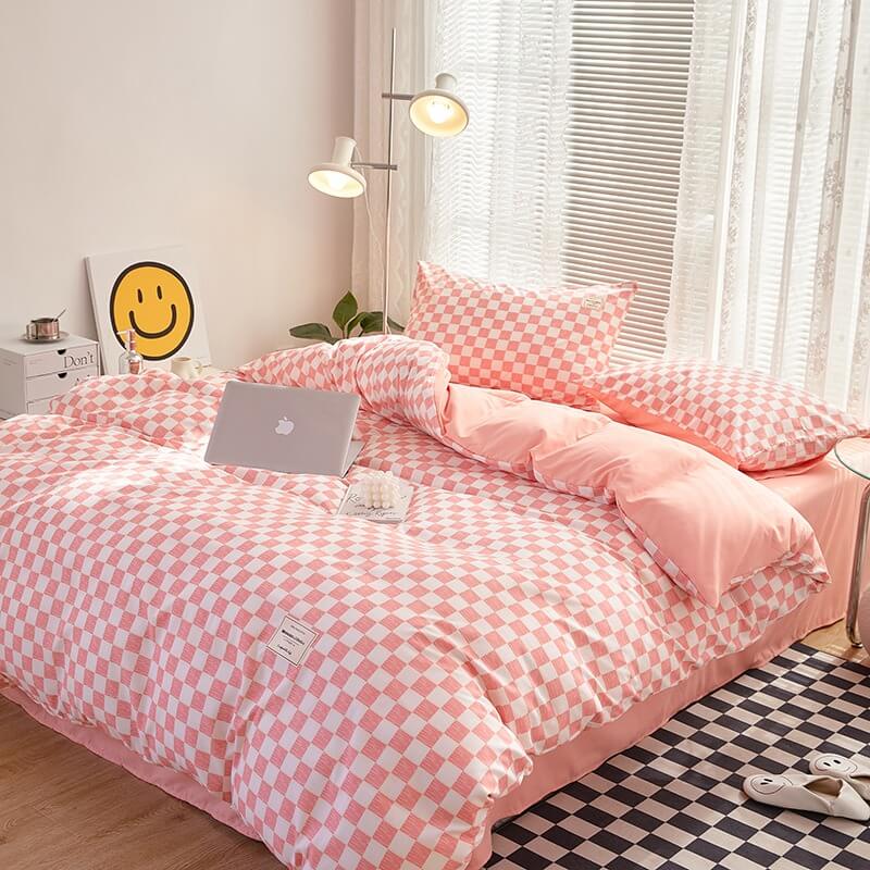 Small Checker Bedding Duvet Cover Set SUB CATEGORY_Bedding Sets