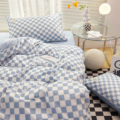 Small Checker Bedding Duvet Cover Set SUB CATEGORY_Bedding Sets