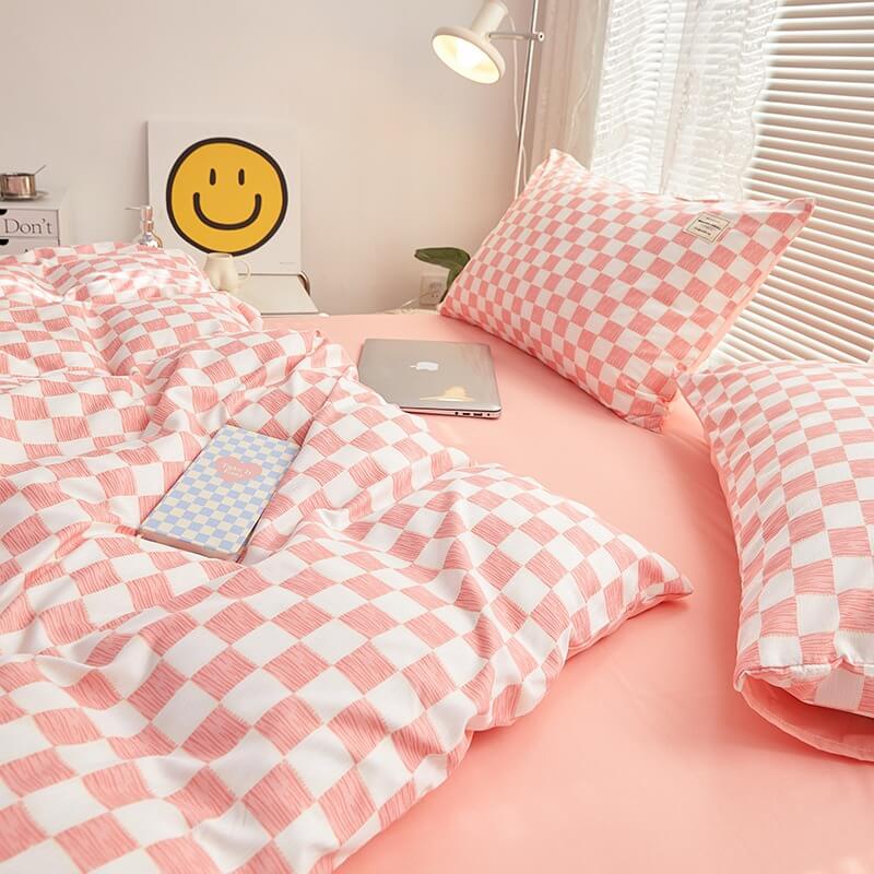 Small Checker Bedding Duvet Cover Set SUB CATEGORY_Bedding Sets