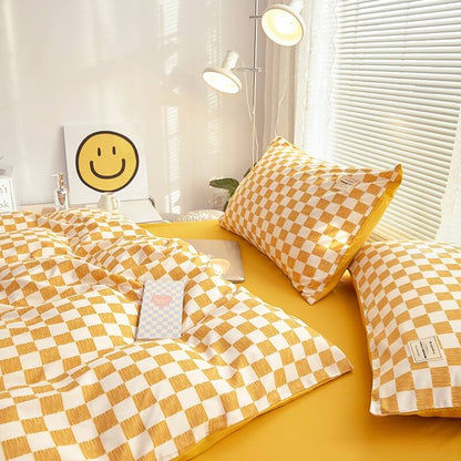 Small Checker Bedding Duvet Cover Set SUB CATEGORY_Bedding Sets