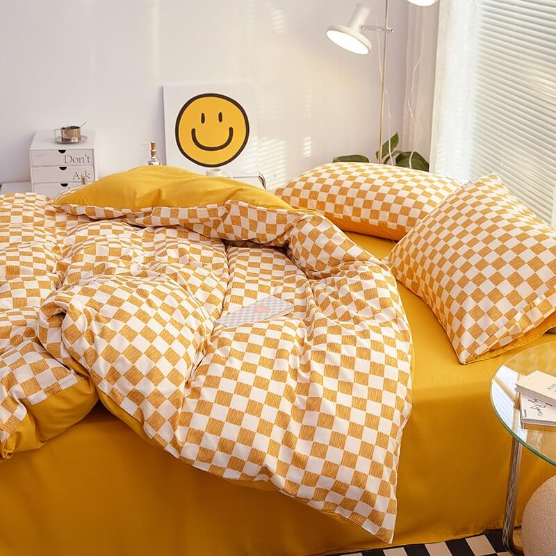 Small Checker Bedding Duvet Cover Set SUB CATEGORY_Bedding Sets