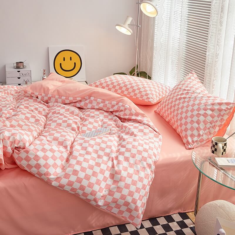 Small Checker Bedding Duvet Cover Set SUB CATEGORY_Bedding Sets