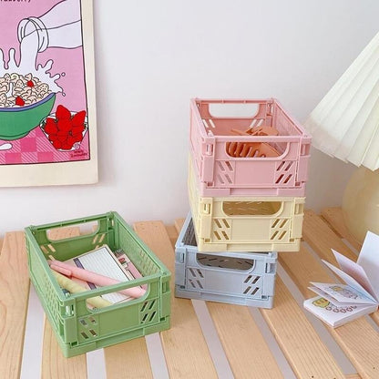 Pastel Folding Crate AESTHETIC_Danish Pastel AESTHETIC_Soft Girl SUB CATEGORY_Desk Accessories