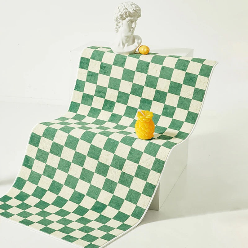 Checkered Bedside Rug AESTHETIC_Danish Pastel SUB CATEGORY_Rugs