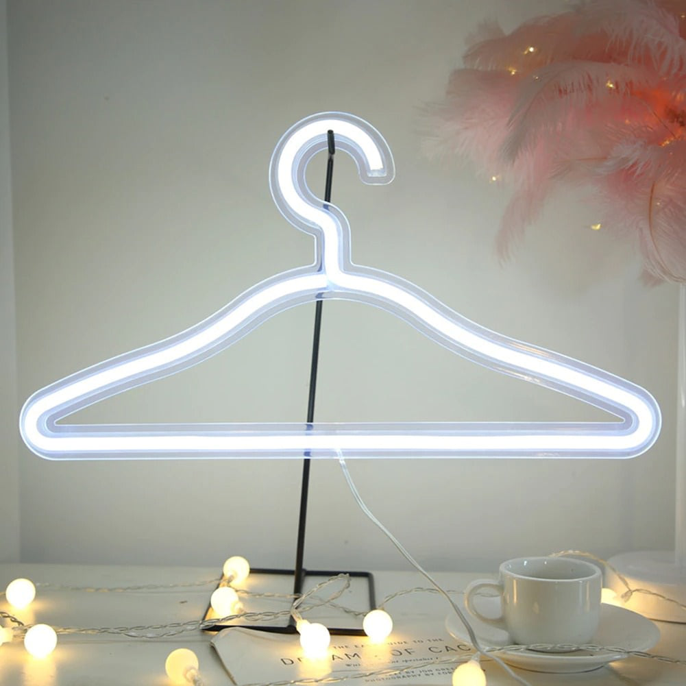 Neon Dress Hanger AESTHETIC_eGirl AESTHETIC_Indie AESTHETIC_Soft Girl clothes rack clothing rack SUB CATEGORY_Hangers SUB CATEGORY_Neon Signs