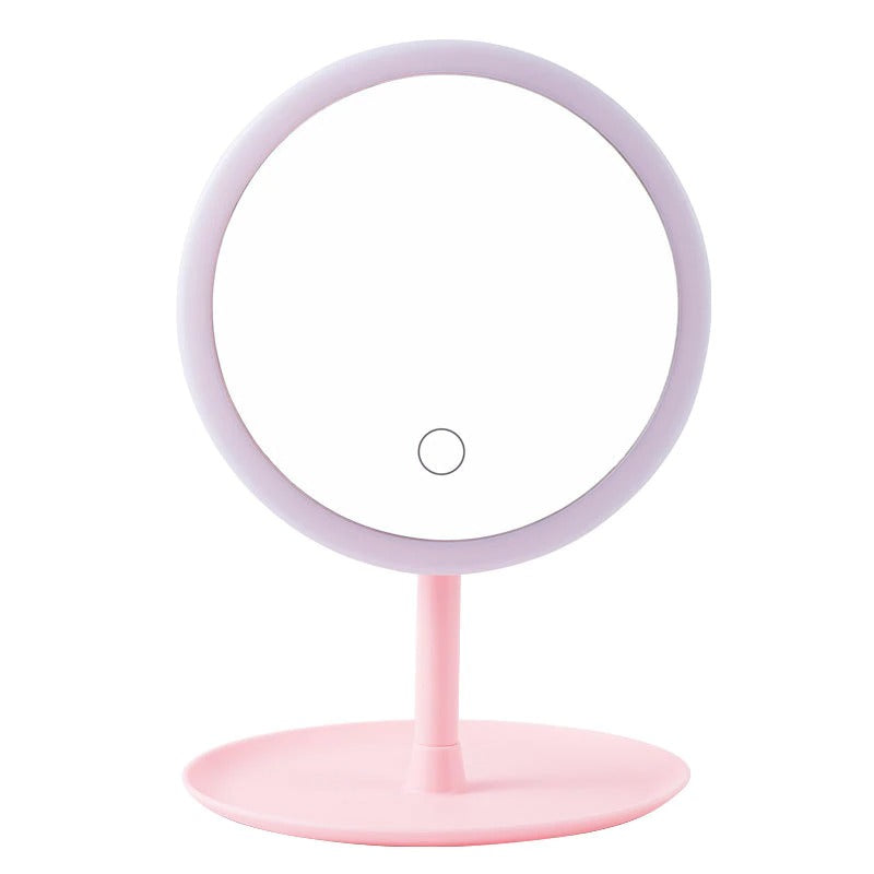 Halo Pink Round Makeup Mirror AESTHETIC_Soft Girl SUB CATEGORY_Jewelry organizers SUB CATEGORY_Mirrors