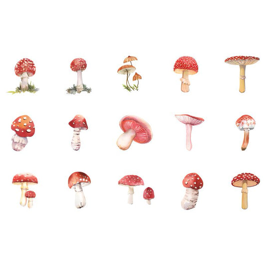 Vintage Red Mushroom Stickers AESTHETIC_Fairycore AESTHETIC_Mushroom SUB CATEGORY_Stickers