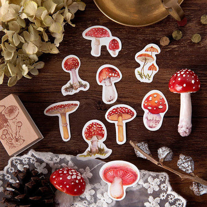 Vintage Red Mushroom Stickers AESTHETIC_Fairycore AESTHETIC_Mushroom SUB CATEGORY_Stickers