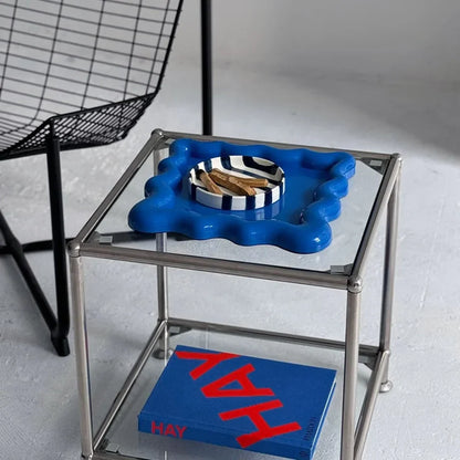 Sculptural Wavy Melamine Jewelry & Trinket Tray