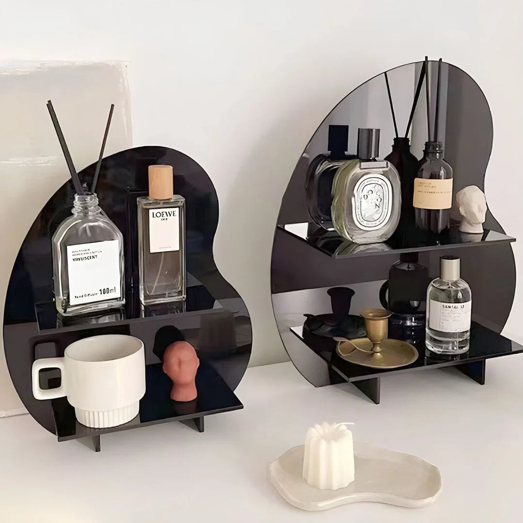 Irregular Wavy Acrylic Desktop Organizer & Display Shelf