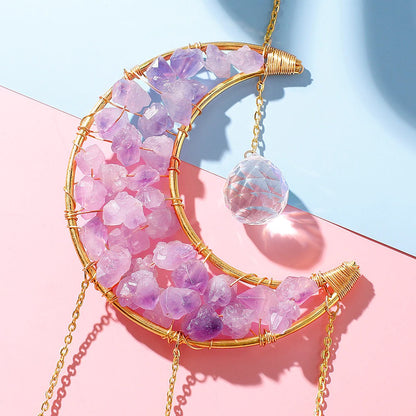 Amethyst Moon Suncatcher AESTHETIC_Fairycore AESTHETIC_Witchcore light catcher lightcatcher SUB CATEGORY_Suncatchers sun catcher