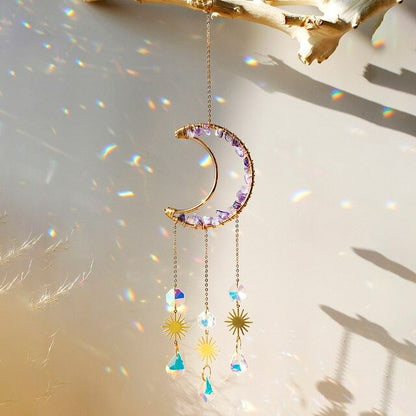 Amethyst Moon Suncatcher AESTHETIC_Fairycore AESTHETIC_Witchcore light catcher lightcatcher SUB CATEGORY_Suncatchers sun catcher