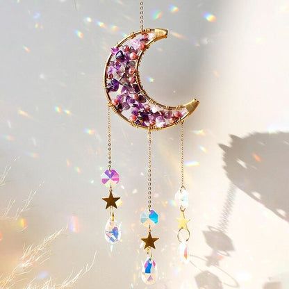 Amethyst Moon Suncatcher AESTHETIC_Fairycore AESTHETIC_Witchcore light catcher lightcatcher SUB CATEGORY_Suncatchers sun catcher