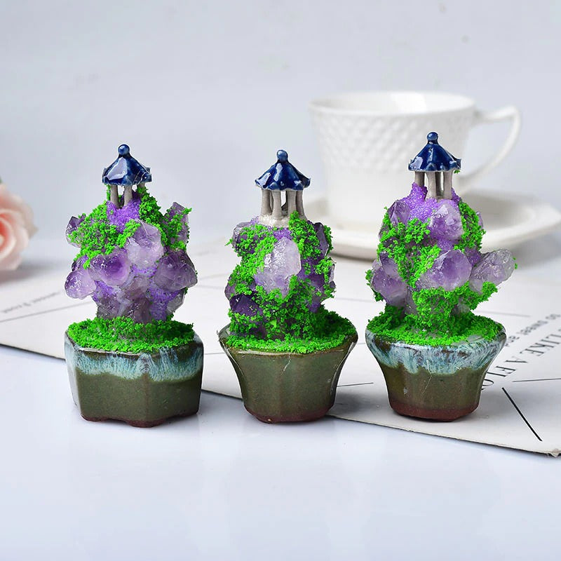 Amethyst Fairy Tower Mini Figurine AESTHETIC_Fairycore SUB CATEGORY_Desk Accessories