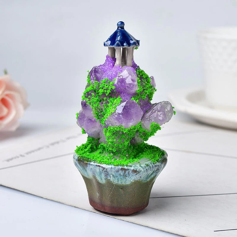 Amethyst Fairy Tower Mini Figurine AESTHETIC_Fairycore SUB CATEGORY_Desk Accessories