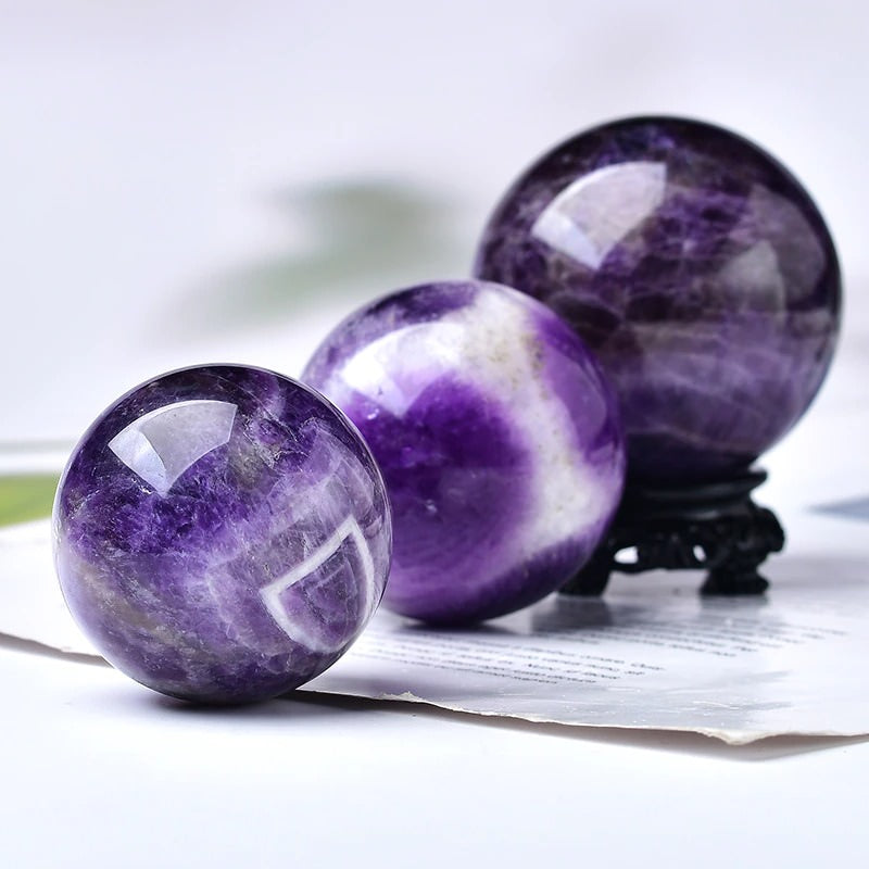 Amethyst Mini Magic Ball AESTHETIC_Fairycore AESTHETIC_Witchcore geode SUB CATEGORY_Desk Accessories