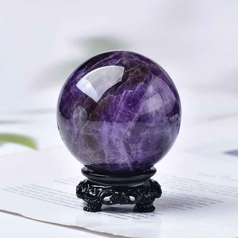 Amethyst Mini Magic Ball AESTHETIC_Fairycore AESTHETIC_Witchcore geode SUB CATEGORY_Desk Accessories