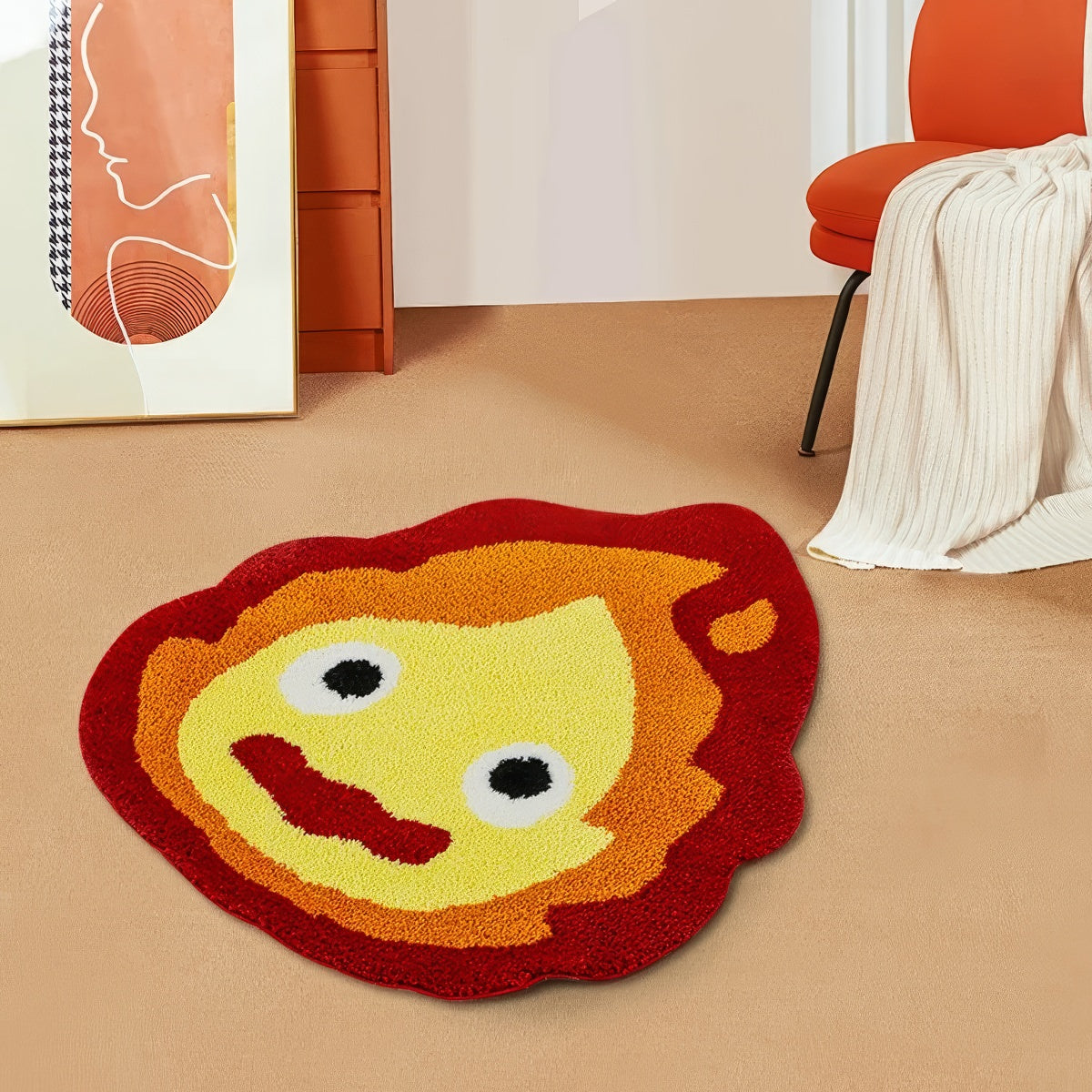 Anime Flame Accent Rug