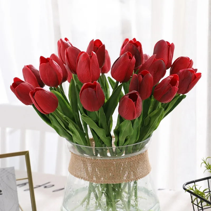 Artificial Tulip Flowers Bouquet (20 pcs)