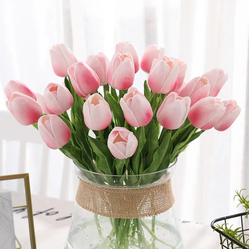 Artificial Tulip Flowers Bouquet (20 pcs)