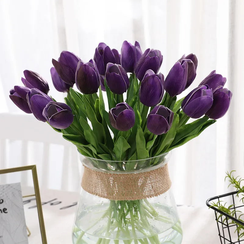 Artificial Tulip Flowers Bouquet (20 pcs)