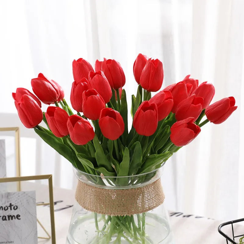 Artificial Tulip Flowers Bouquet (20 pcs)