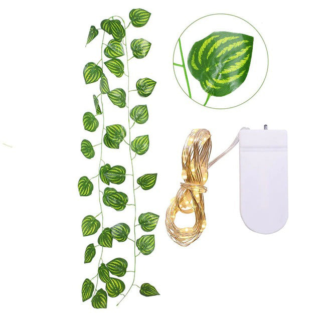 Single Vine String Light Set AESTHETIC_Indie artificial vines ivy leaf leaves SUB CATEGORY_String Lights SUB CATEGORY_Wall Decor viral vines wall vine