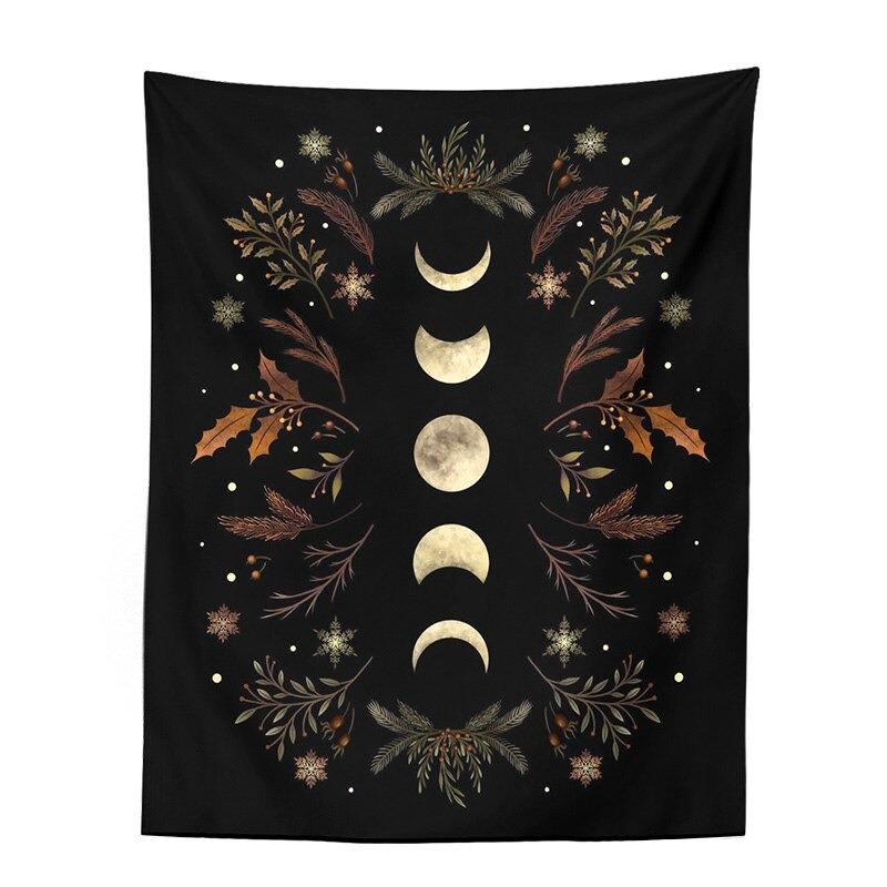 Autumn Moon Phases Tapestry AESTHETIC_Fairycore floral SUB CATEGORY_Tapestries