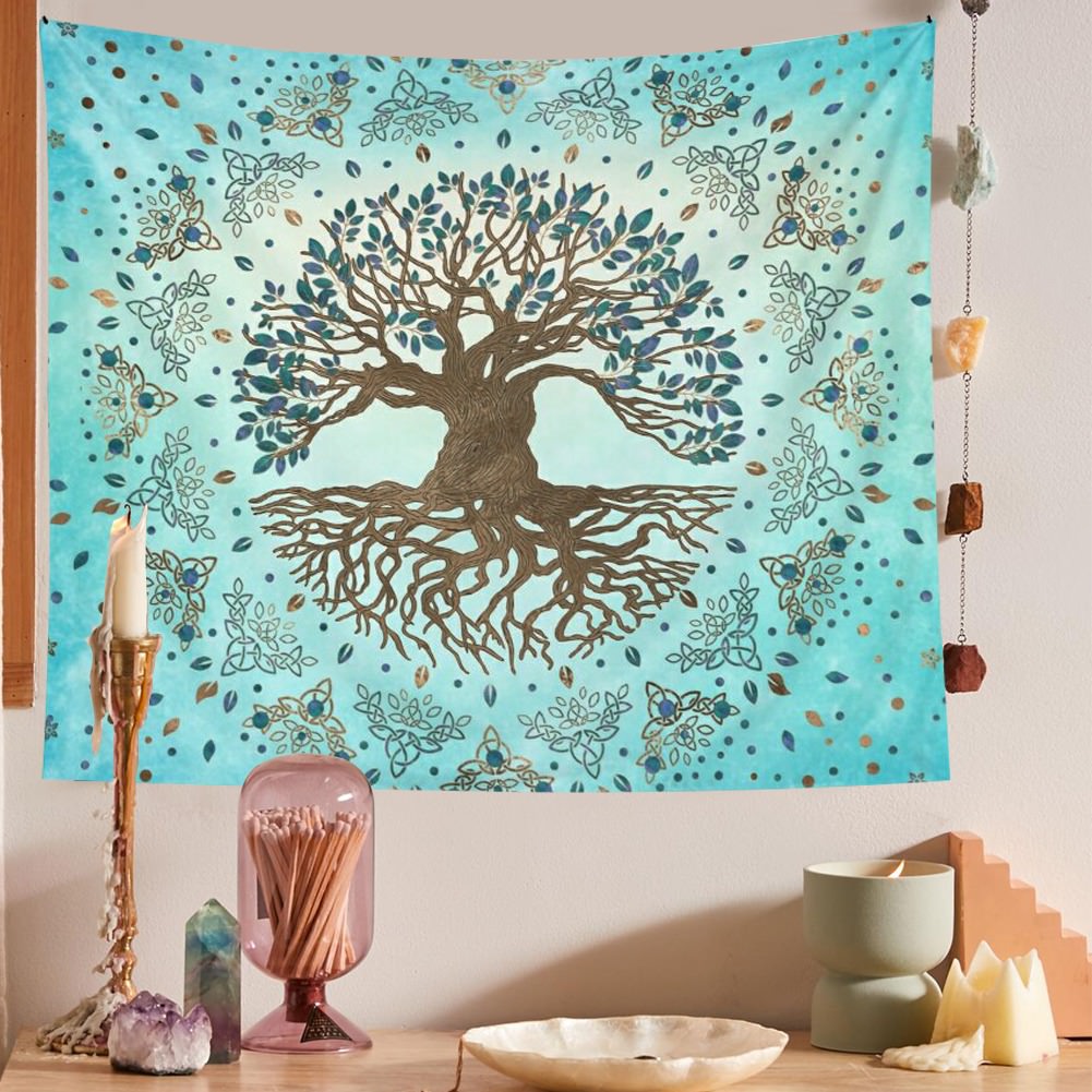 Tree of Life d'Azur Tapestry life tree