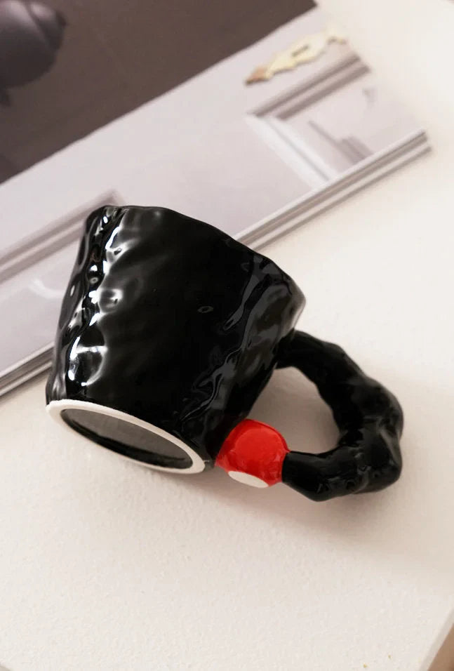 Chunky Sculptural Handle Ceramic Mug