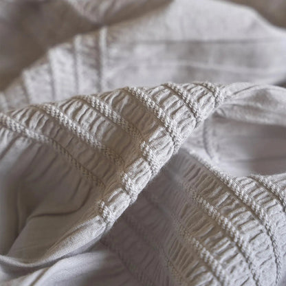 Textured Pintuck Washed Cotton Bedding Set