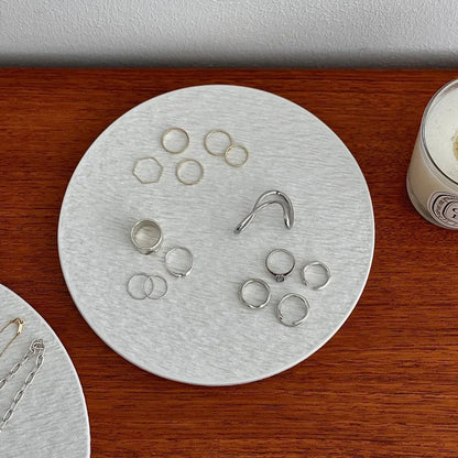 Textured Wabi-Sabi Ceramic Jewelry Tray