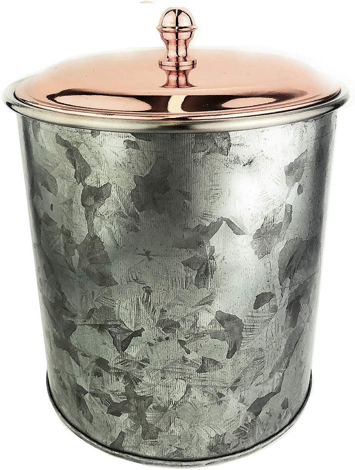 Galrose Galvanized Iron Insulated Ice Bucket – Rose Gold Lid, 2 Liter Stainless Steel Double Wall 5.5" X 6” Rustic Wine Chiller or Champagne Bucket. Unique 6Th Iron Anniversary or Birthday Gift Bar & Wine Tools Home & Kitchen Ice Buckets Ice Buckets & Tongs Kitchen & Dining Kitchen Utensils & Gadgets