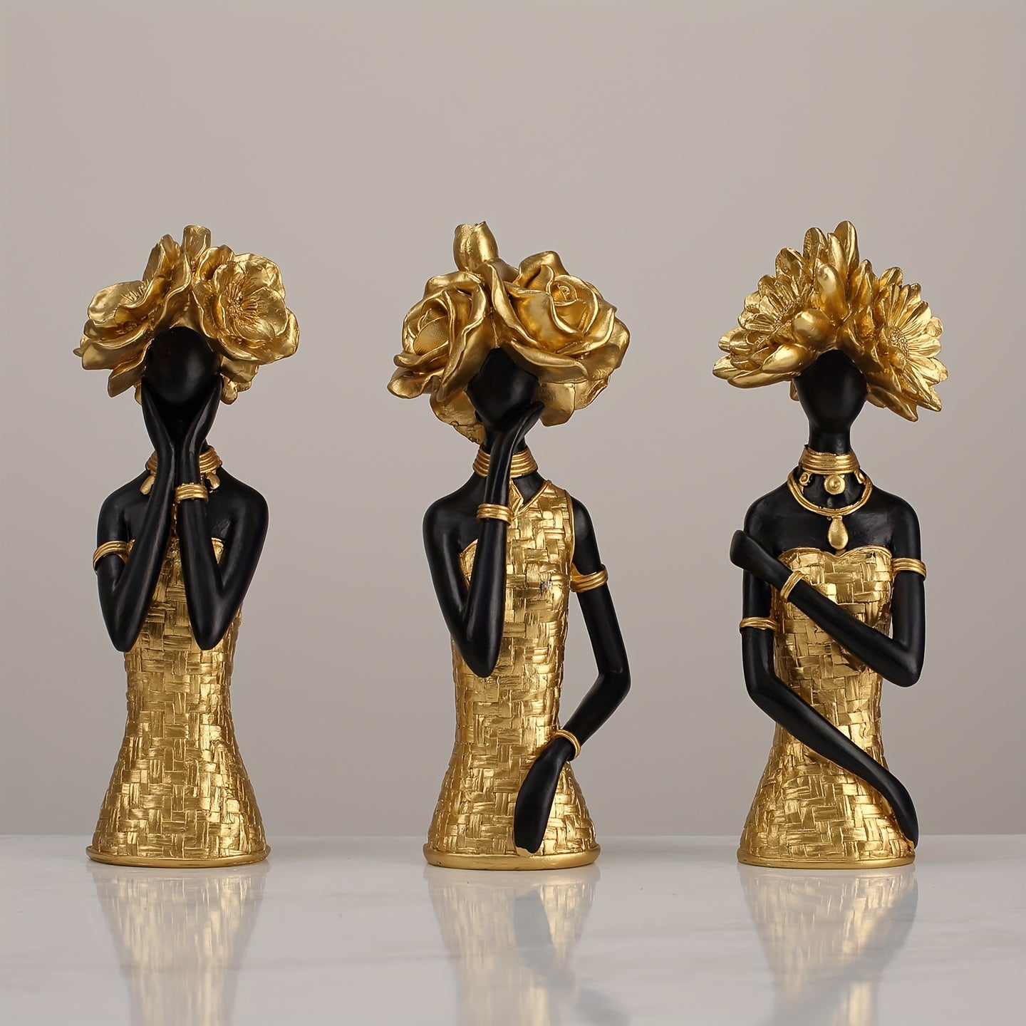 Golden Muse Expression Sculpture