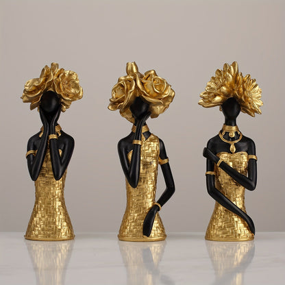 Golden Muse Expression Sculpture