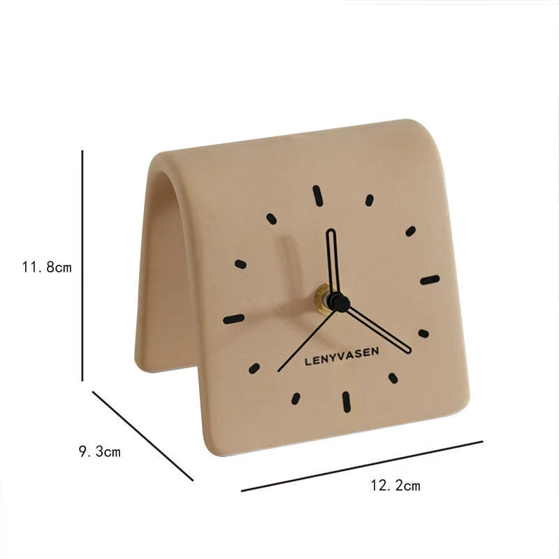 Matte Arch Ceramic Table Clock