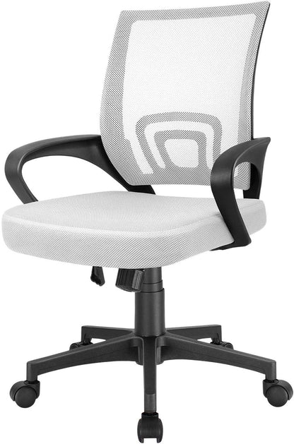 Furmax Office Chair Ergonomic Desk Chair Mesh Computer Chair, Mid Back Swivel Task Chair Executive Chair with Lumbar Support and Armrests (Grey) Furniture Home & Kitchen Home Office Chairs Home Office Desk Chairs Home Office Furniture